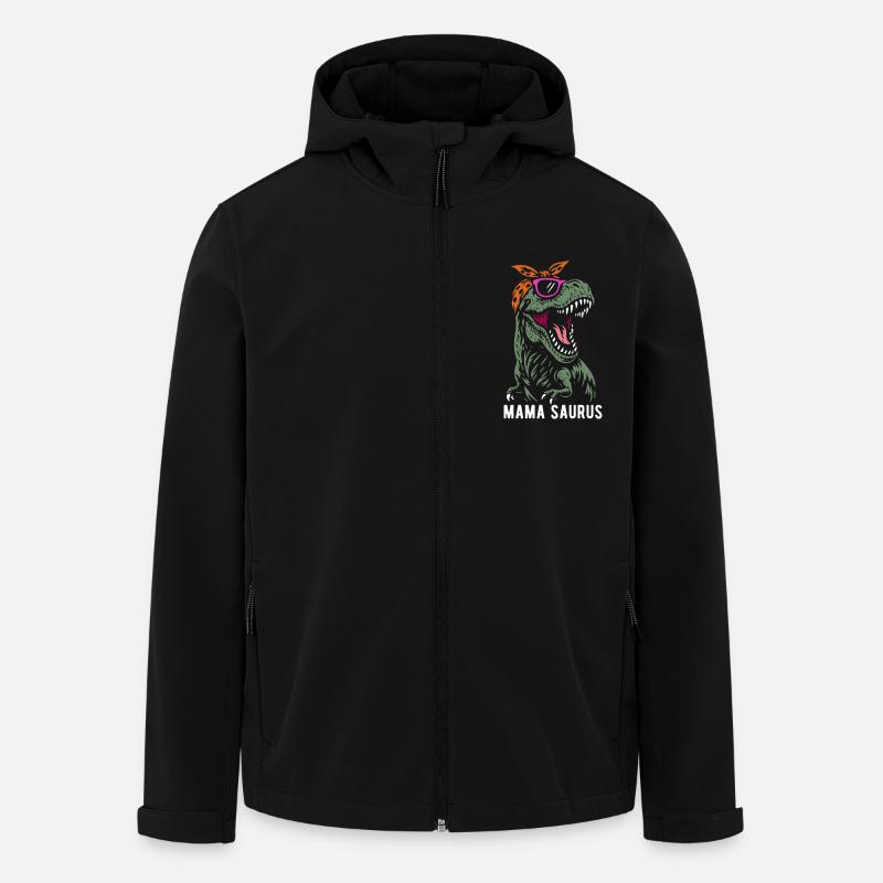 Maman Saurus - T-Rex - Tyrannosaure - Cadeau - Veste softshell homme en polyester recyclé Stanley/Stella - noir