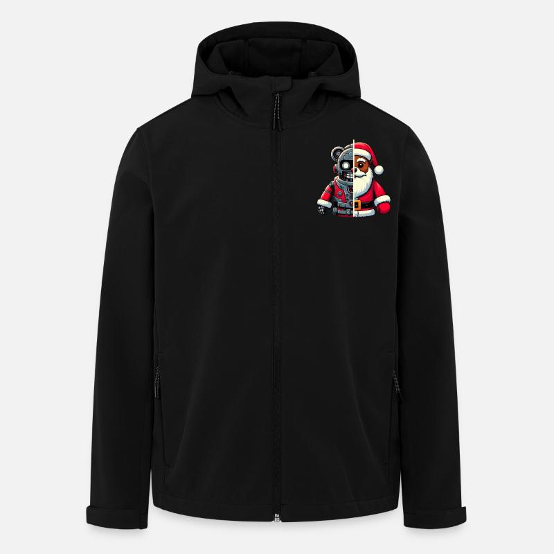 Santarobot - Recycelte Männer Softshell-Jacke von Stanley/Stella - Schwarz