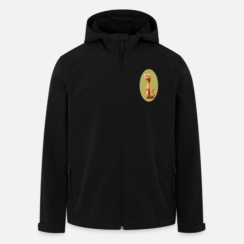 Wurm - Recycelte Männer Softshell-Jacke von Stanley/Stella - Schwarz