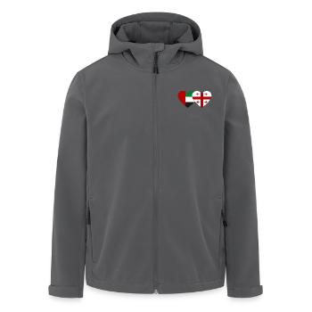Vereinigte Arabische Emirate Georgien Flagge Herz - Recycelte Männer Softshell-Jacke von Stanley/Stella - Schwarz - Vorne - AI Model Male 185 light (185cm)