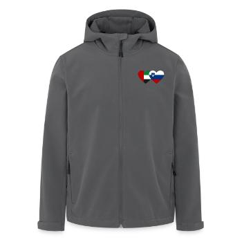Vereinigte Arabische Emirate Slowenien Flagge Herz - Recycelte Männer Softshell-Jacke von Stanley/Stella - Schwarz - Vorne - AI Model Male 185 light (185cm)