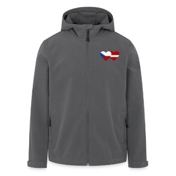 République tchèque Lettonie Drapeau Coeur - Veste softshell homme en polyester recyclé Stanley/Stella - noir - Devant - AI Model Male 185 light (185cm)