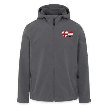 England Egypt Flag Hands Heart Shape - Men’s Recycled Softshell Jacket by Stanley/Stella - black - Front - AI Model Male 185 light (185cm)