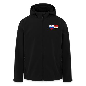 Russie Égypte Drapeau Mains Coeur Forme - Veste softshell homme en polyester recyclé Stanley/Stella - noir - Devant - AI Model Male 185 light (185cm)