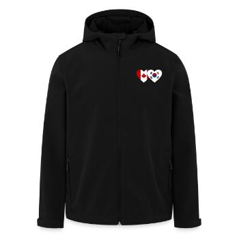 Drapeau du Canada Corée du Sud Coeur - Veste softshell homme en polyester recyclé Stanley/Stella - noir - Devant - AI Model Male 185 light (185cm)