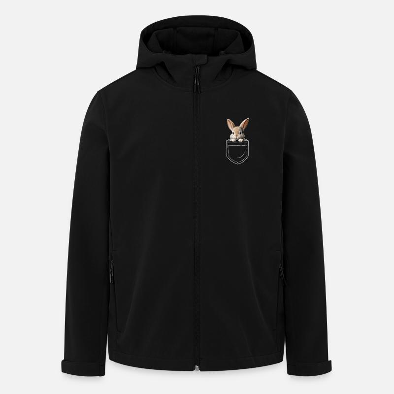 Hase Kaninchen - Recycelte Männer Softshell-Jacke von Stanley/Stella - Schwarz