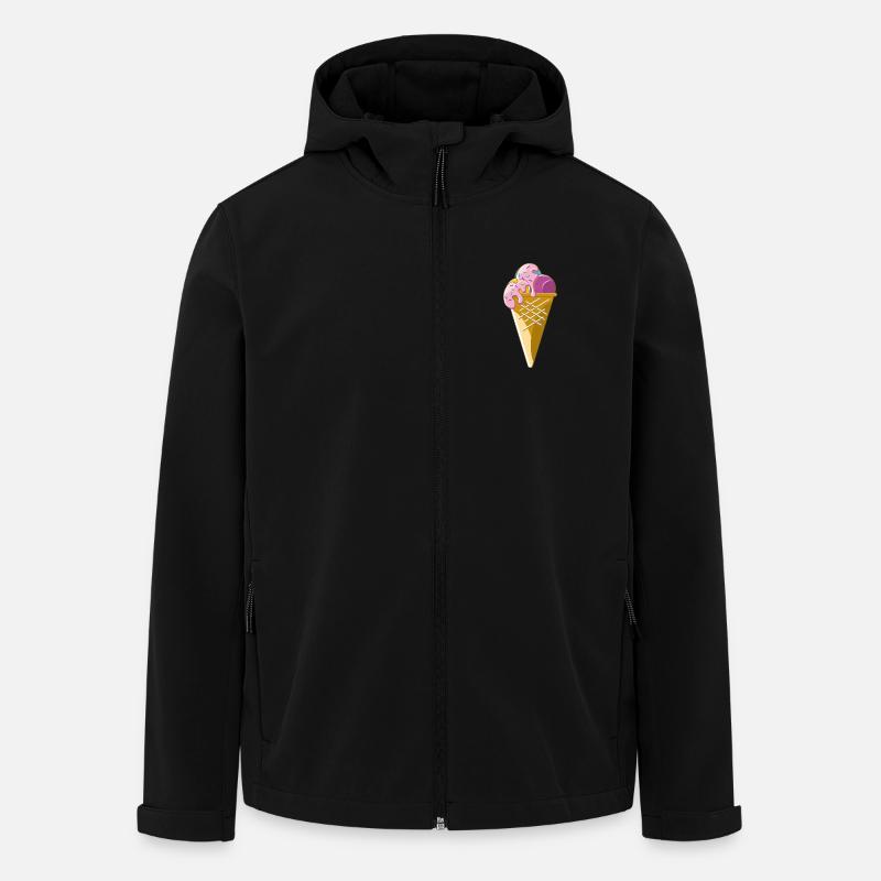 Eiscreme in der Waffel - Men’s Recycled Softshell Jacket by Stanley/Stella - black