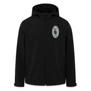 Steinbock - Recycelte Männer Softshell-Jacke von Stanley/Stella - Schwarz - Vorne - AI Model Male 185 light (185cm)