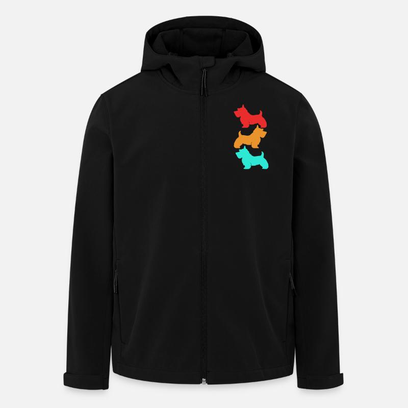 Scottish Terrier - Recycelte Männer Softshell-Jacke von Stanley/Stella - Schwarz