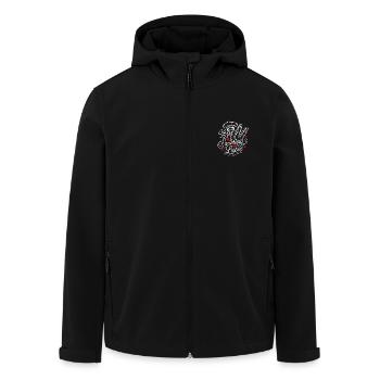 Backen ist Sauerteig und Liebe - Recycelte Männer Softshell-Jacke von Stanley/Stella - Schwarz - Vorne - AI Model Male 185 light (185cm)