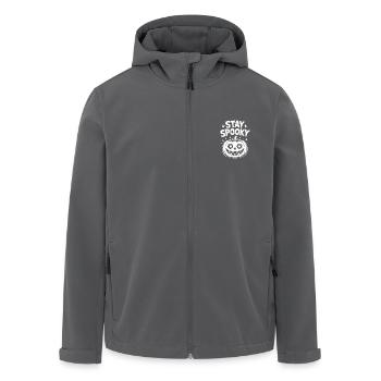 Stay Spooky lustiges Halloween Design - Recycelte Männer Softshell-Jacke von Stanley/Stella - Anthrazit - Vorne - AI Model Male 185 light (185cm)