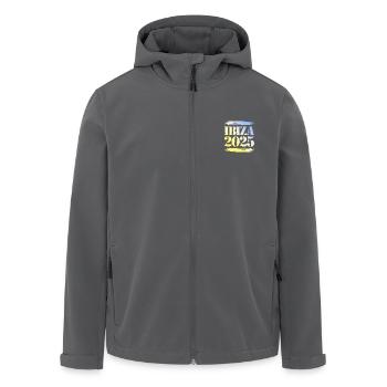 Ibiza 2025 - Men’s Recycled Softshell Jacket by Stanley/Stella - black - Front - AI Model Male 185 light (185cm)