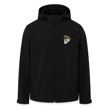 Crâne avec capuchon coloré drôle de conception de crâne - Veste softshell homme en polyester recyclé Stanley/Stella - noir - Devant - AI Model Male 185 light (185cm)