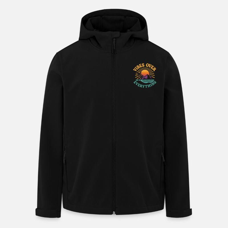 Des vibrations au-dessus de tout - Veste softshell homme en polyester recyclé Stanley/Stella - noir