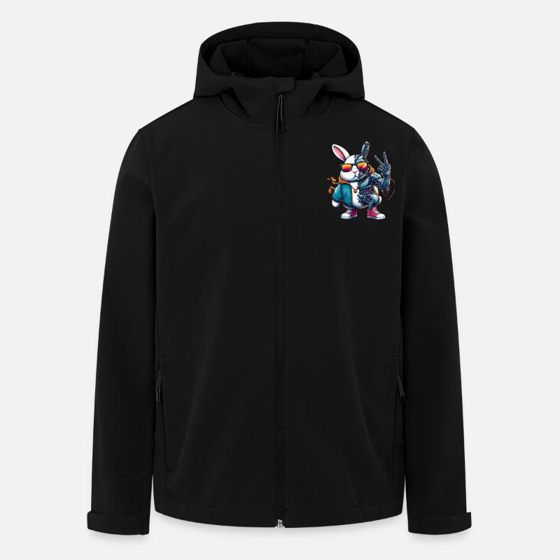 Robohase - Recycelte Männer Softshell-Jacke von Stanley/Stella - Schwarz