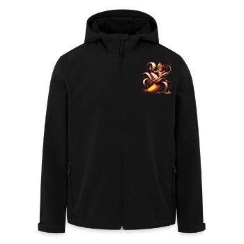 Affe - Recycelte Männer Softshell-Jacke von Stanley/Stella - Schwarz - Vorne - AI Model Male 185 light (185cm)