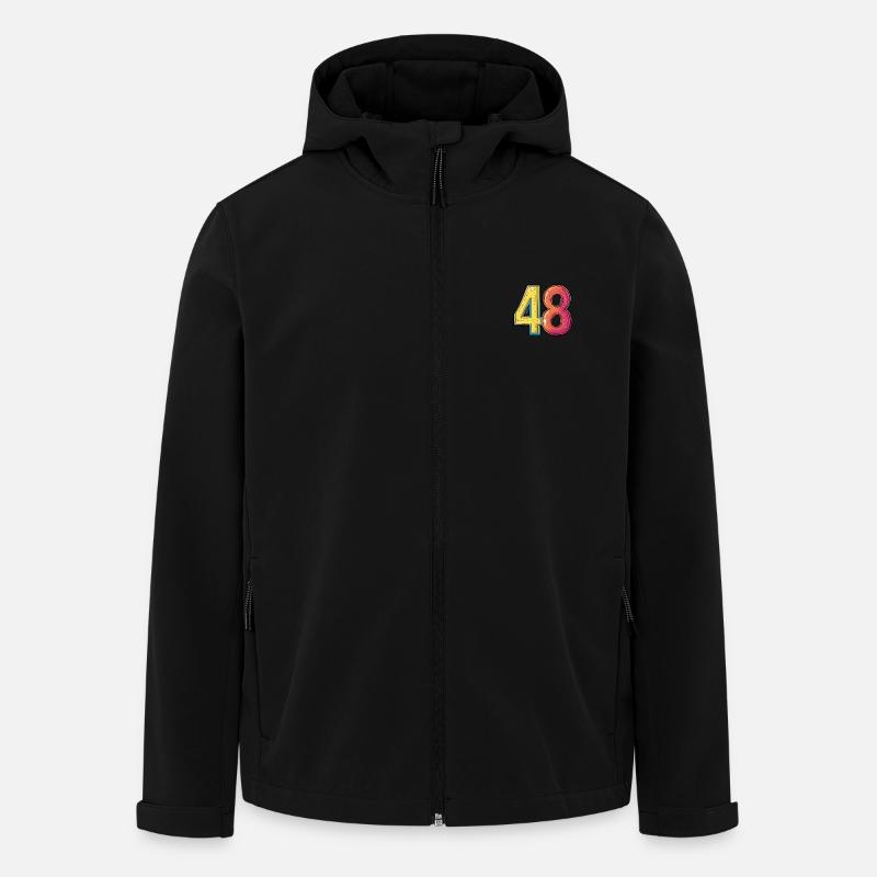 48 Number Comic - Men’s Recycled Softshell Jacket by Stanley/Stella - black
