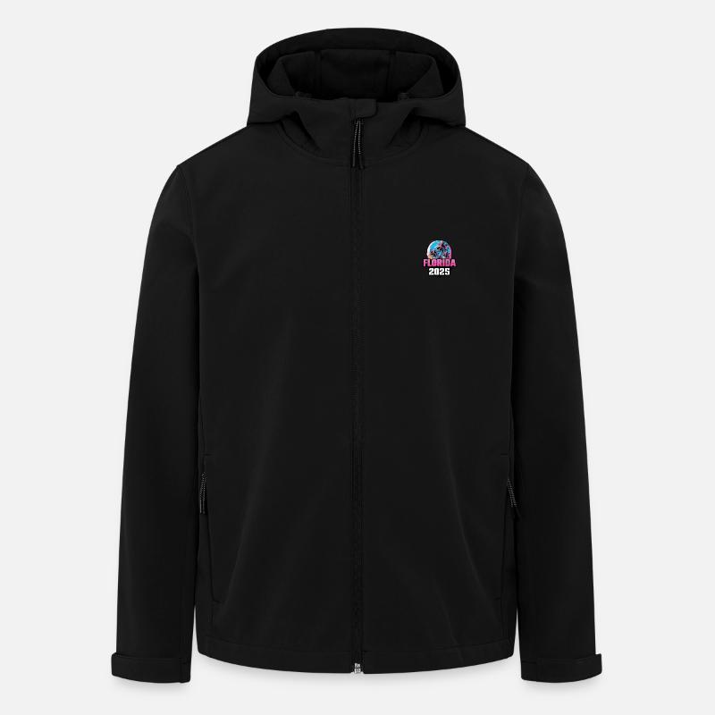 Palmiers de Floride 2025 - Veste softshell homme en polyester recyclé Stanley/Stella - noir