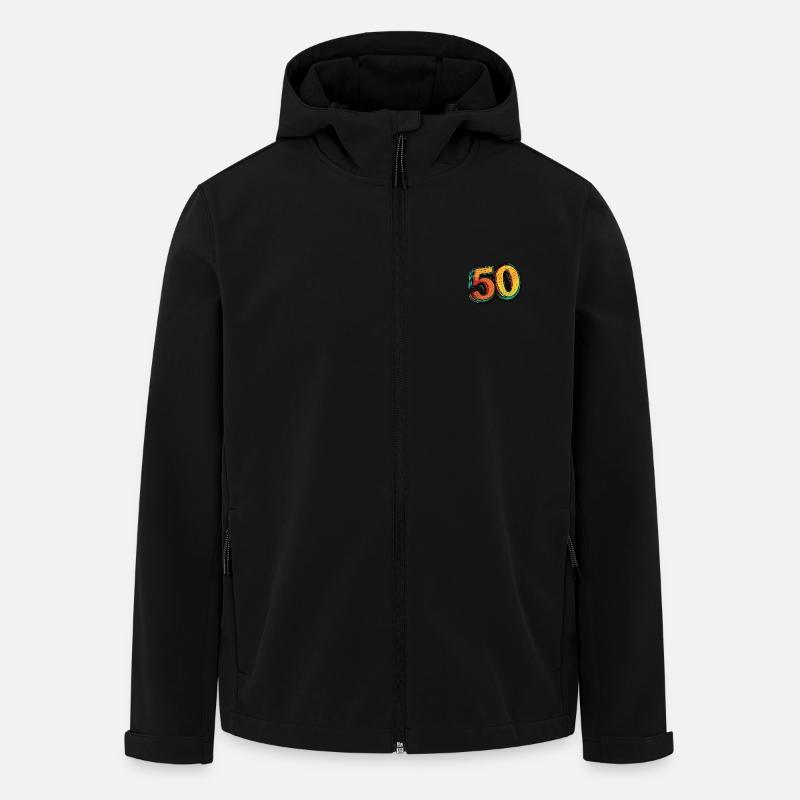 Bande dessinée à 50 numéros - Veste softshell homme en polyester recyclé Stanley/Stella - noir