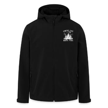 Cirque Graphique Cirque Vie Femme Heureuse Cirque Cadeau - Veste softshell homme en polyester recyclé Stanley/Stella - noir - Devant - AI Model Male 185 light (185cm)