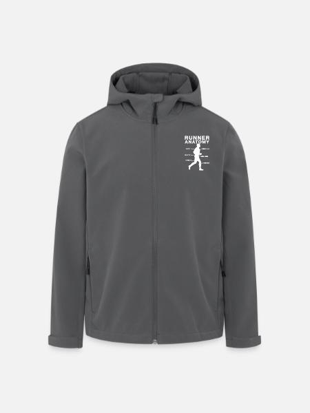 Marathon Runner Anatomy Running - Men’s Recycled Softshell Jacket by Stanley/Stella - black
