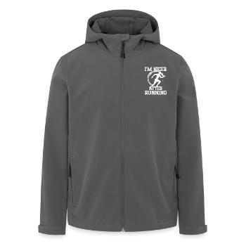 Marathon Runner Cadeau plus agréable après la course - Veste softshell homme en polyester recyclé Stanley/Stella - charbon - Devant - AI Model Male 185 light (185cm)