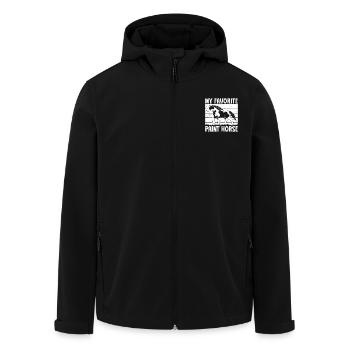 Hobby Horse Rider PAint Horse English Riding Horse - Men’s Recycled Softshell Jacket by Stanley/Stella - black - Front - AI Model Male 185 light (185cm)
