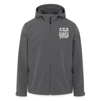 Rodeo Horse Riding My Playground Rodeo Grounds - Recycelte Männer Softshell-Jacke von Stanley/Stella - Anthrazit - Vorne - AI Model Male 185 light (185cm)