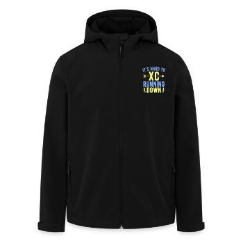 Cadeau de course XC drôle XC Runner Edition - Veste softshell homme en polyester recyclé Stanley/Stella - noir - Devant - AI Model Male 185 light (185cm)