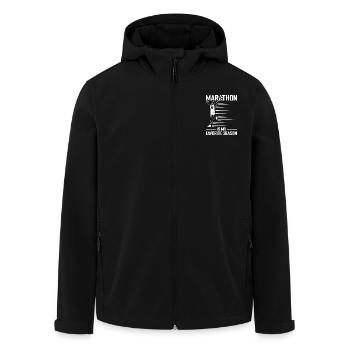 Marathonien Marathon Ma saison préférée - Veste softshell homme en polyester recyclé Stanley/Stella - noir - Devant - AI Model Male 185 light (185cm)