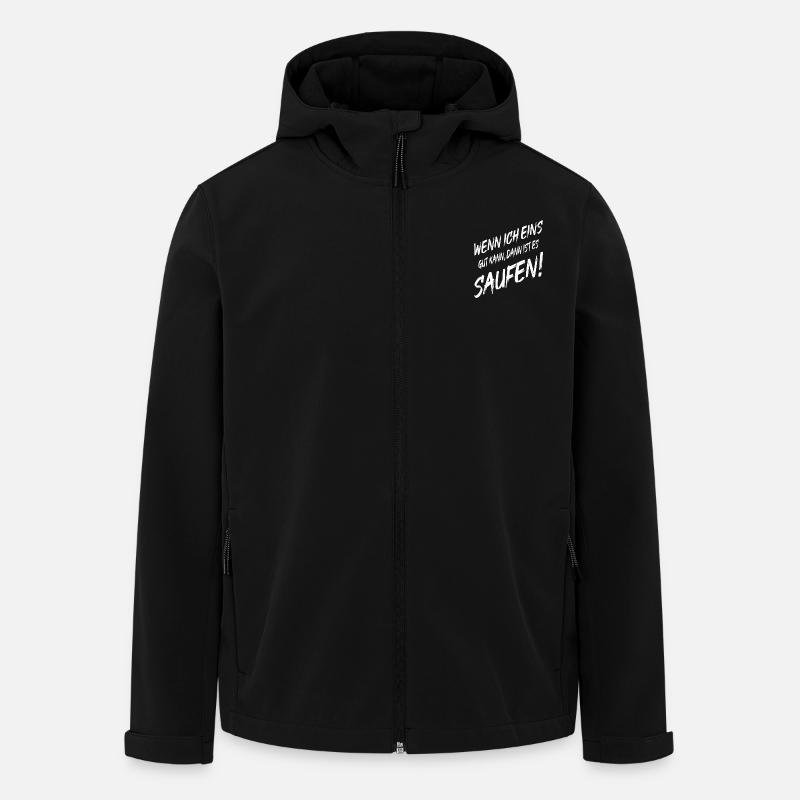 Biertrinker Ich Kann Eins Saufen - Recycelte Männer Softshell-Jacke von Stanley/Stella - Schwarz