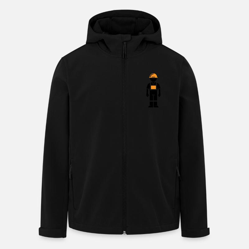 Bauarbeiter - Recycelte Männer Softshell-Jacke von Stanley/Stella - Schwarz
