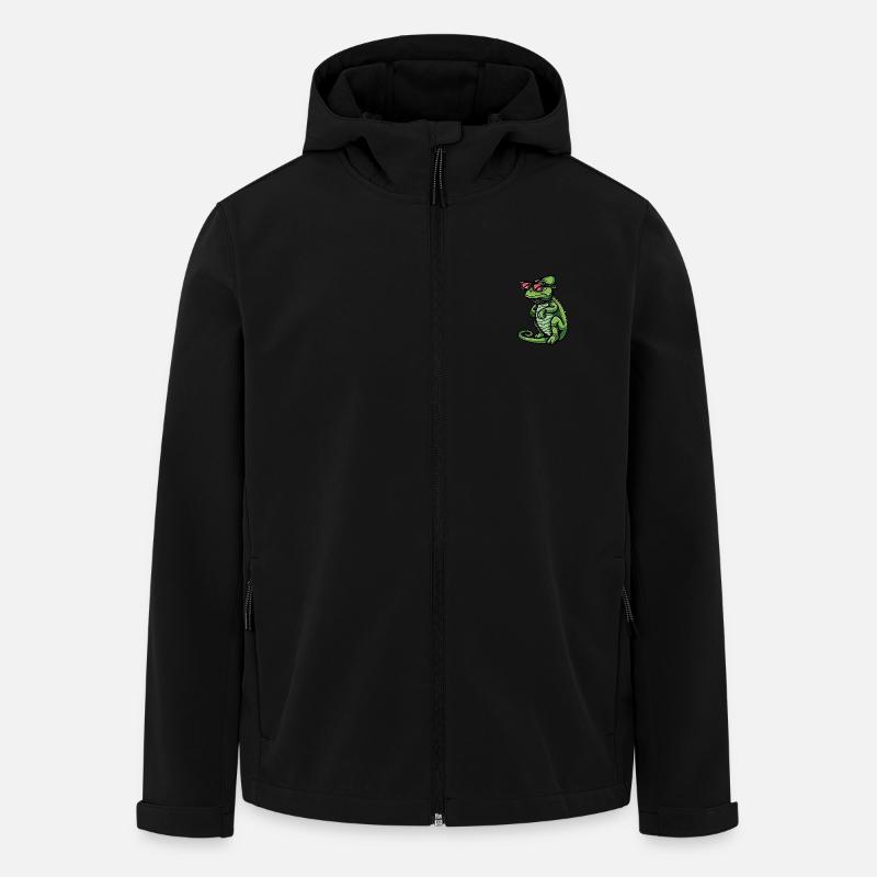 Chameleon Cool Tier - Recycelte Männer Softshell-Jacke von Stanley/Stella - Schwarz