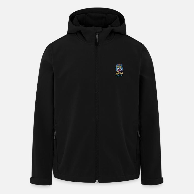 Ibiza 2025 Party Wolf - Men’s Recycled Softshell Jacket by Stanley/Stella - black
