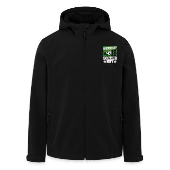 12ème anniversaire Garçon Soccer 12 ans Cadeaux - Veste softshell homme en polyester recyclé Stanley/Stella - noir - Devant - AI Model Male 185 light (185cm)