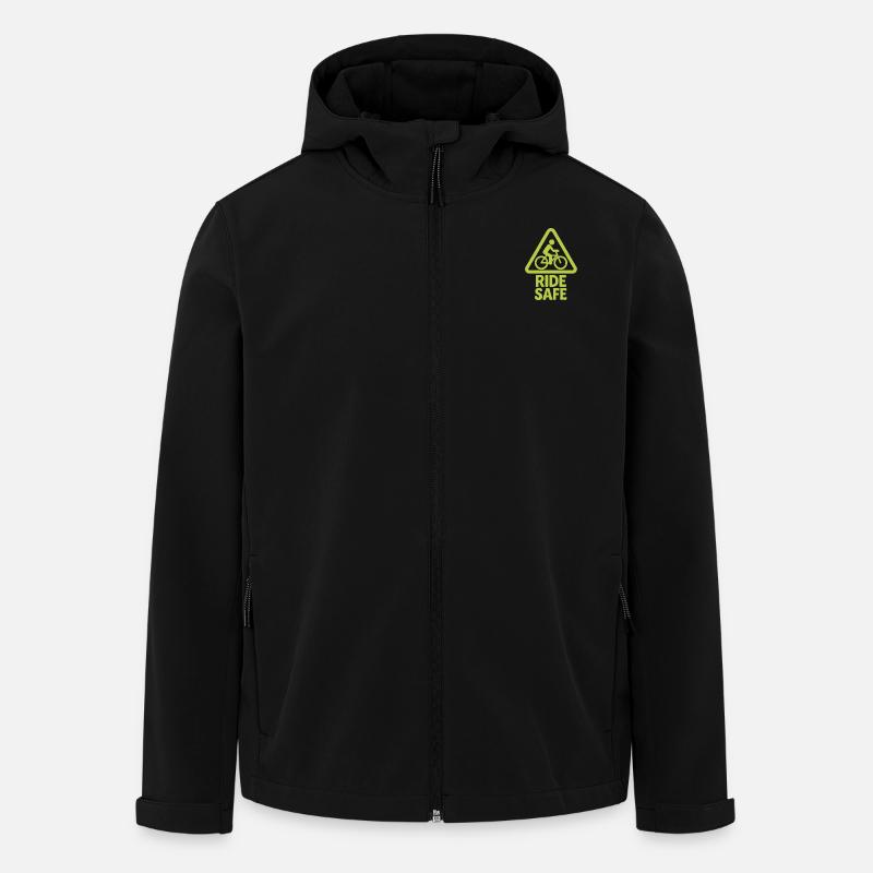 Ride Safe - Recycelte Männer Softshell-Jacke von Stanley/Stella - Schwarz