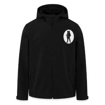 Wolf - Recycelte Männer Softshell-Jacke von Stanley/Stella - Schwarz - Vorne - AI Model Male 185 light (185cm)
