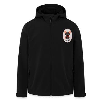 Fledermaus - Recycelte Männer Softshell-Jacke von Stanley/Stella - Schwarz - Vorne - AI Model Male 185 light (185cm)
