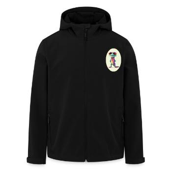 Salamander Sommer - Recycelte Männer Softshell-Jacke von Stanley/Stella - Schwarz - Vorne - AI Model Male 185 light (185cm)