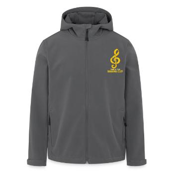 Bananen Musik Notenschlüssel - Recycelte Männer Softshell-Jacke von Stanley/Stella - Schwarz - Vorne - AI Model Male 185 light (185cm)