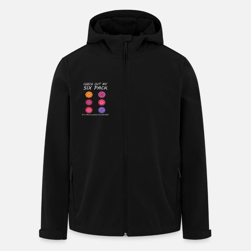 Blumen Sixpack - Recycelte Männer Softshell-Jacke von Stanley/Stella - Schwarz