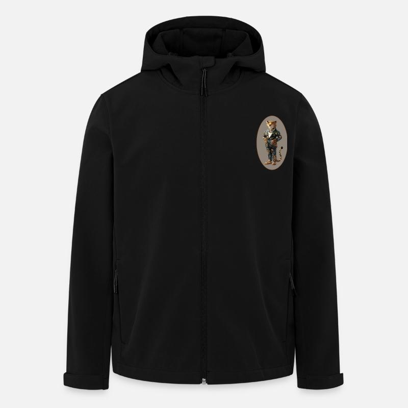 Leopard - Recycelte Männer Softshell-Jacke von Stanley/Stella - Schwarz