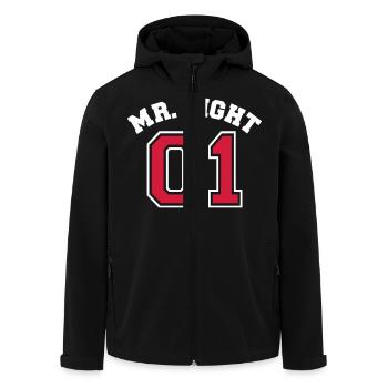 Mr. Right 01 - Veste softshell homme en polyester recyclé Stanley/Stella - noir - Devant - AI Model Male 185 light (185cm)
