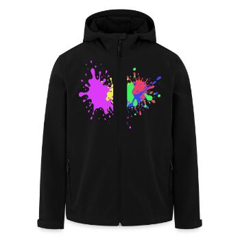 Party Gift Extravagant - Men’s Recycled Softshell Jacket by Stanley/Stella - black - Front - AI Model Male 185 light (185cm)