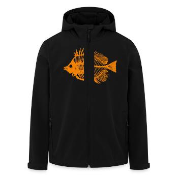 Poisson Orange - Veste softshell homme en polyester recyclé Stanley/Stella - noir - Devant - AI Model Male 185 light (185cm)