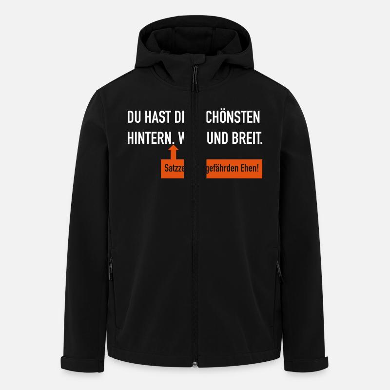 Du hast den schönsten Hintern - Recycelte Männer Softshell-Jacke von Stanley/Stella - Schwarz
