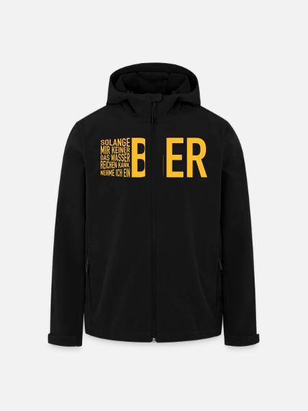 Wasser reichen. Bier - Recycelte Männer Softshell-Jacke von Stanley/Stella - Schwarz
