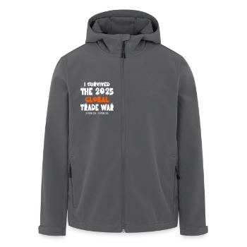 J’ai survécu à la guerre commerciale mondiale de 2025 3Feb25 Drôle - Veste softshell homme en polyester recyclé Stanley/Stella - noir - Devant - AI Model Male 185 light (185cm)