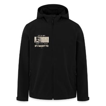 Es ist mein Geburtstag und ich werde rennen, wenn ich will - Recycelte Männer Softshell-Jacke von Stanley/Stella - Schwarz - Vorne - AI Model Male 185 light (185cm)