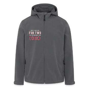 Elle mange pour deux Je bois pour trois - Veste softshell homme en polyester recyclé Stanley/Stella - noir - Devant - AI Model Male 185 light (185cm)